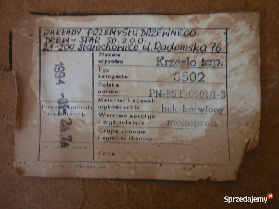 Cztery krzesła drewniane vintage PRL małopolskie