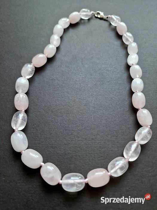 KWARC RÓZOWY NASZYJNIK ETNO ART SYBERYJSKIE Częstochowa