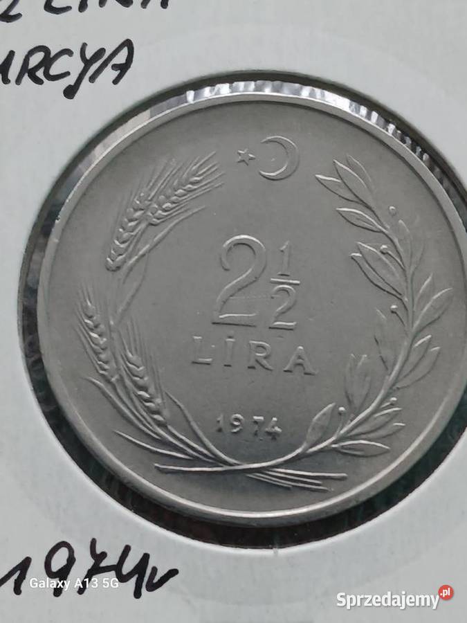 2 12 Lira Turcja 1974 r Konin sprzedam