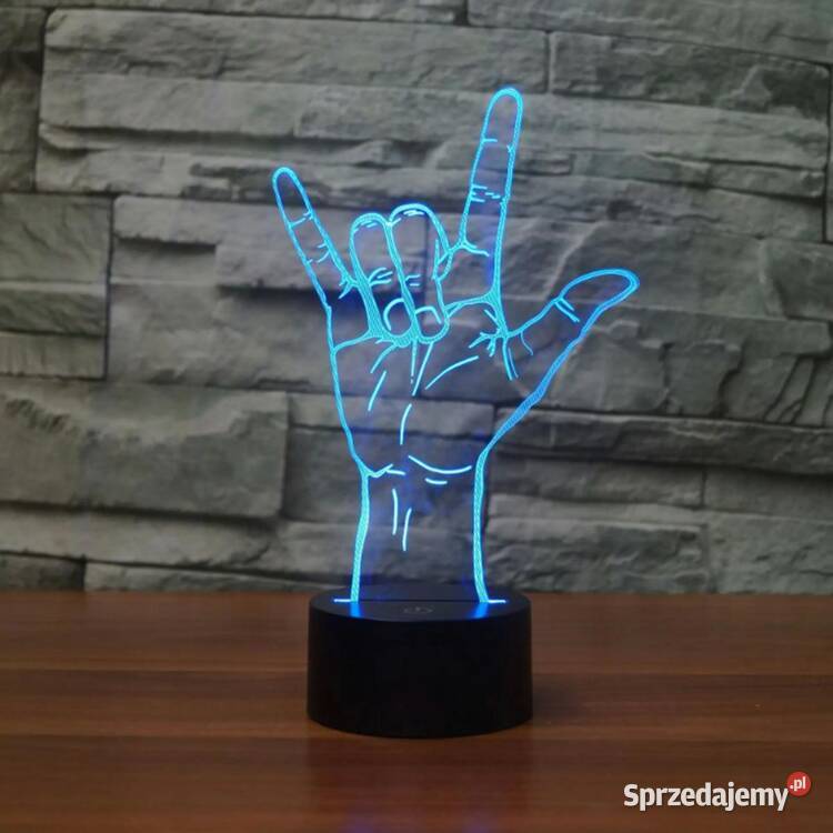 Lampka nocna LED ręka 3D