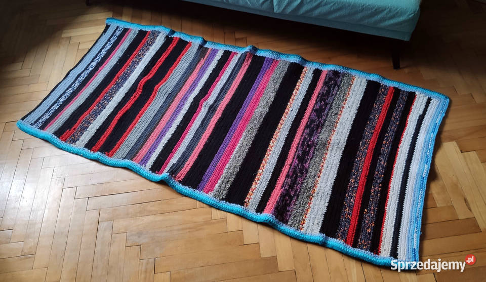 Narzuta na fotel tapczan 90x185 rękodzieło zero 90m łódzkie