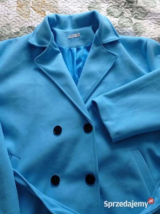 Płaszcz damski wiosenny niebieski Kuków