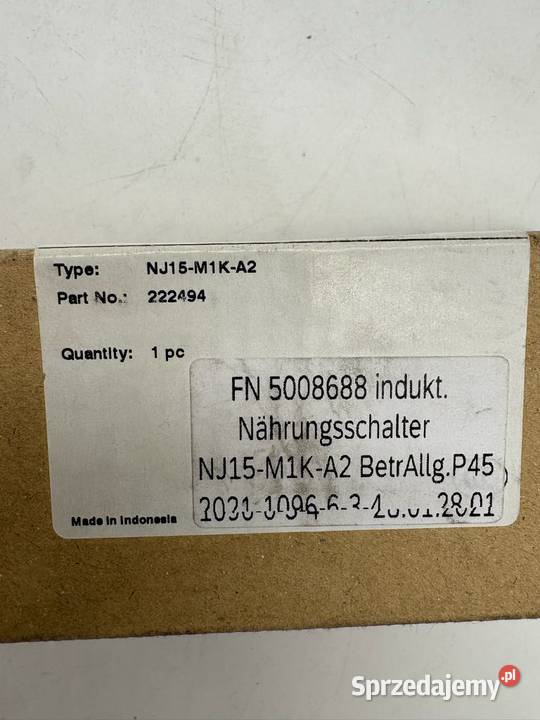 Pepperl Fuchs NJ15M1KA2 222494 Czujnik