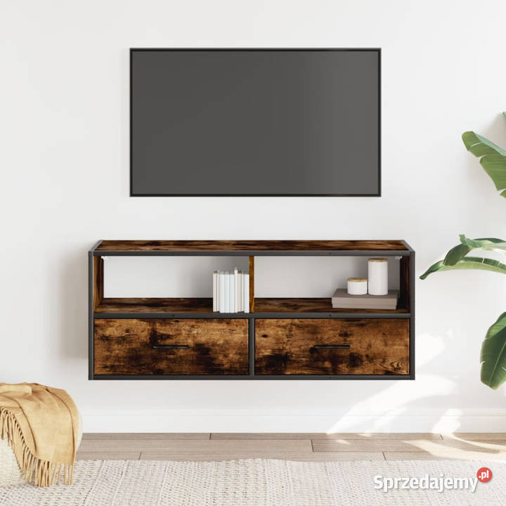 Szafka pod telewizor przydymiony dąb 100x31x395 mazowieckie Warszawa