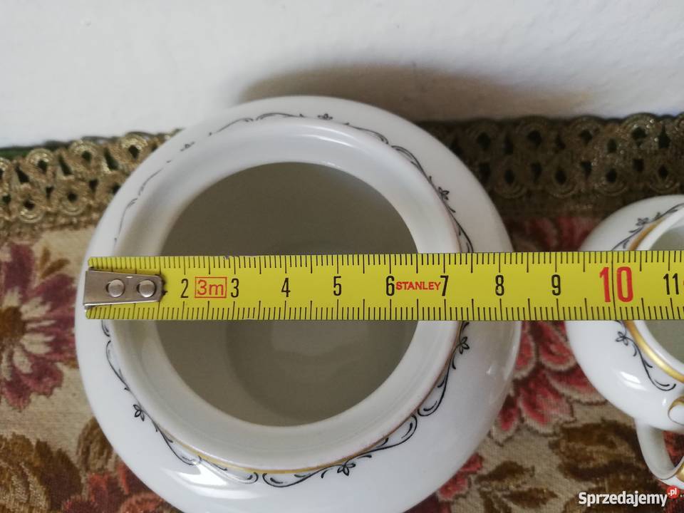 Cukiernica i mały mlecznik porcelana Porcelana i szkło małopolskie Gorlice