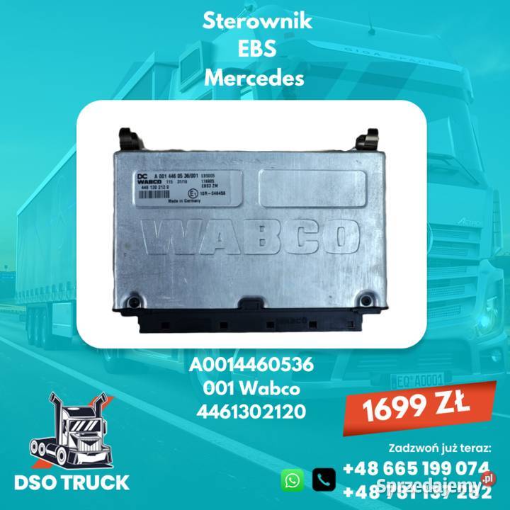 Sterownik EBS A0014460536 001 Wabco 4461302120 Układ elektryczny, zapłon