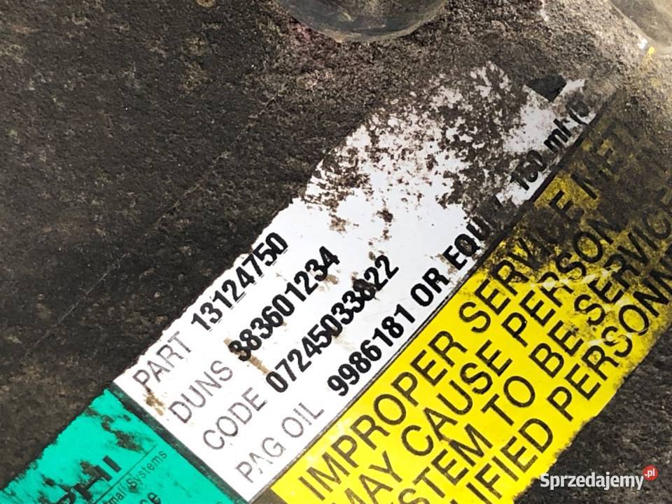 SPRĘŻARKA KLIMATYZACJI OPEL ZAFIRA B 13124750 16 sprzedam