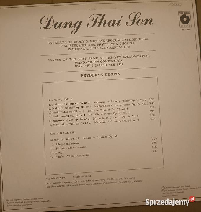 Fryderyk Chopin Dang thai son winyl klasyczna Gdańsk