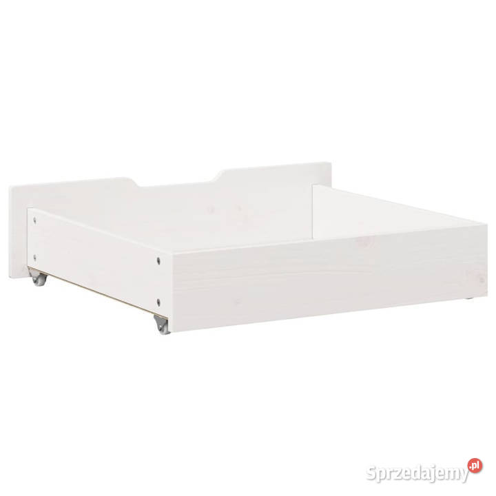 Szuflady pod łóżko 2 białe 65x55x16 drewno Warszawa