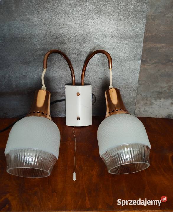 Kinkiet lampa MidCentury vintage wielkopolskie Kalisz