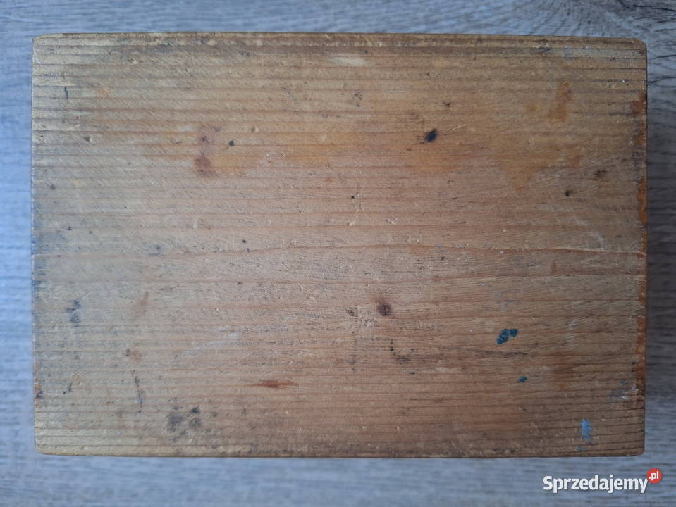 szkatułka drewniana PRL Krosno