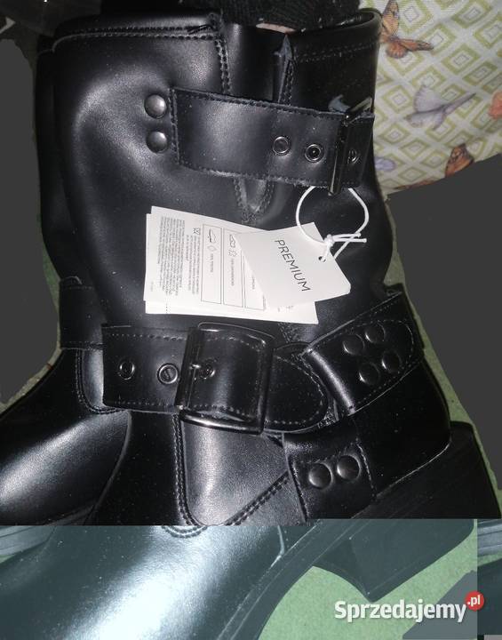 RESERVED PREMiUM nowe z metką SkÓRZANE botki Leszno