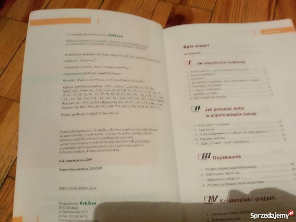 Wędrując ku dorosłości gimnazjum kl 13 tradycyjny podręcznik Oborniki Śląskie sprzedam