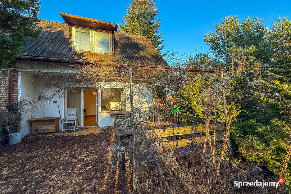 Dom z dużą działką lesie Kębliny g Zgierz