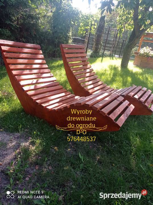 Leżaki bujak ogrodowy drewniany 150cm sprzedam