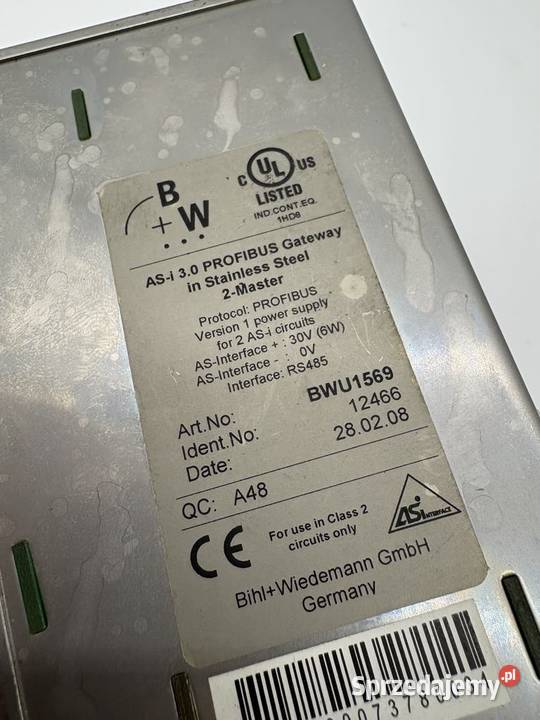 BihlWiedemann BWU1569 ASi 30 PROFIBUS Gateway Warszawa