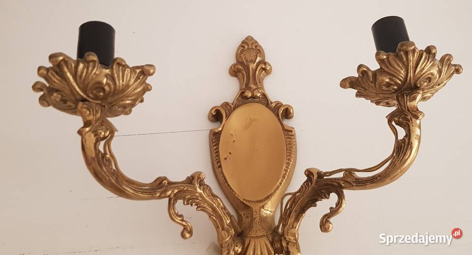 Kinkiet mosiężny stary Łódź