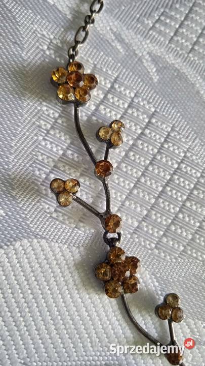 FINEZYJNY NASZYJNIK Z GAŁĄZEK KWIATÓW Piła sprzedam
