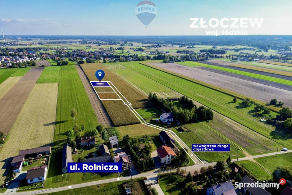 Działka z warunkami zabudowy 920 m Sprzedaż Złoczew sprzedam