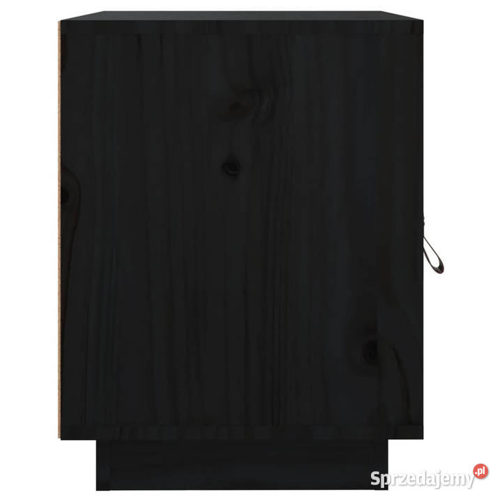 Szafki nocne 2 czarne 40x34x45 lite drewno