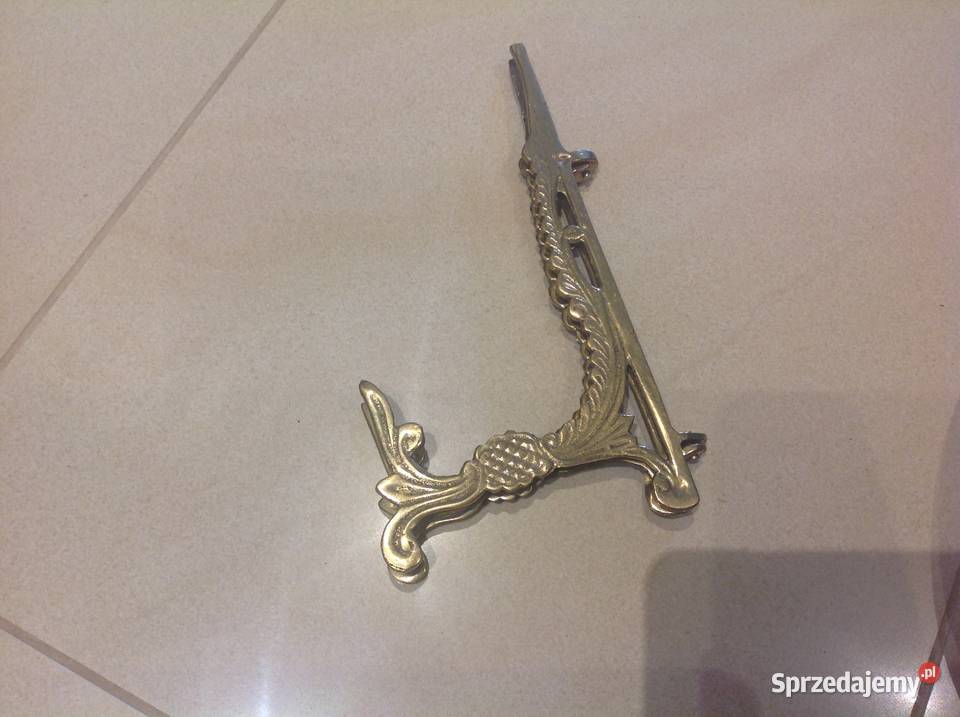 Mosiężny Stojak pod Talerz Dekoracyjny STARY Nowa Sól sprzedam