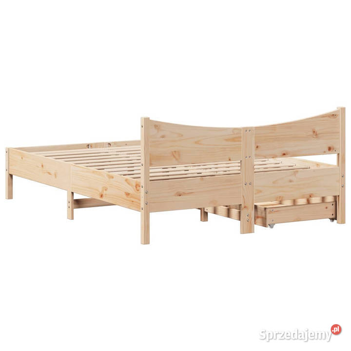 Rama łóżka z szufladami sosnowa 150x200