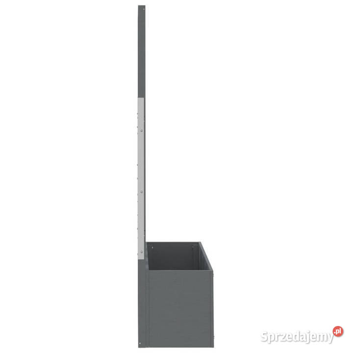 Donice z kratką na pnącza 2 szare 65x33x135 WPC mazowieckie