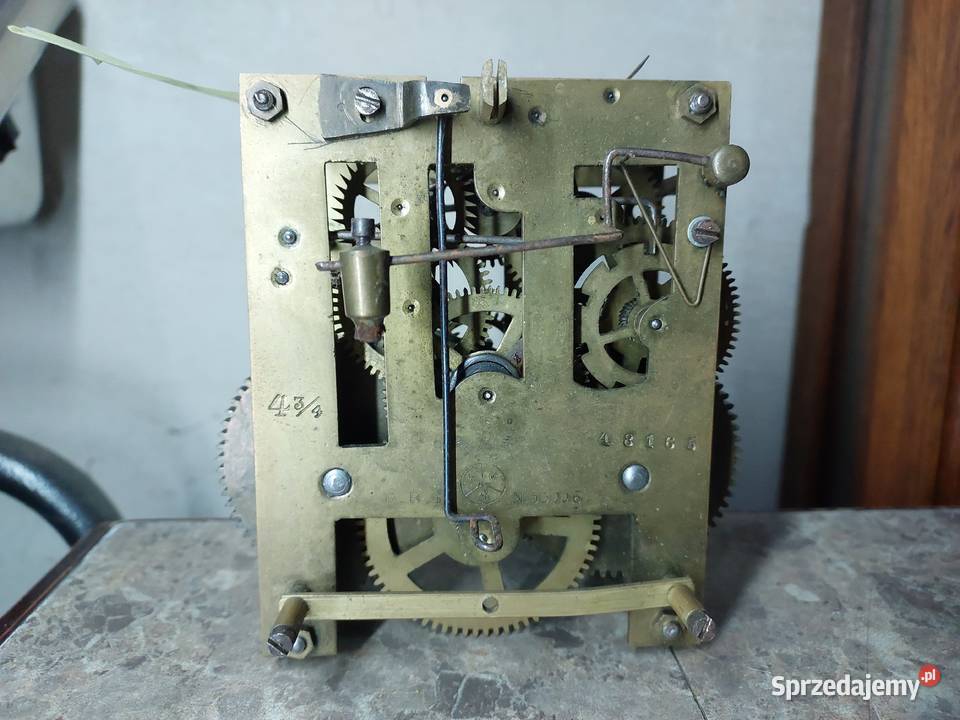 693 Mechanizm starego zegara ściennego FMS 55006 Tczew