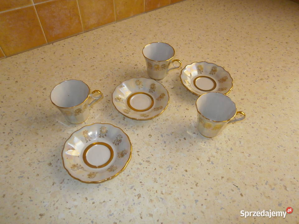 Porcelana KOROSTEN Ukraina filiżanki 3 ładne Łódź