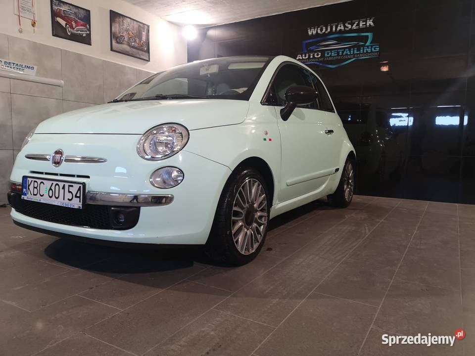 Fiat 500 Lounge Najbogatsza wersja skóry wygląd światła do jazdy dziennej małopolskie Gnojnik