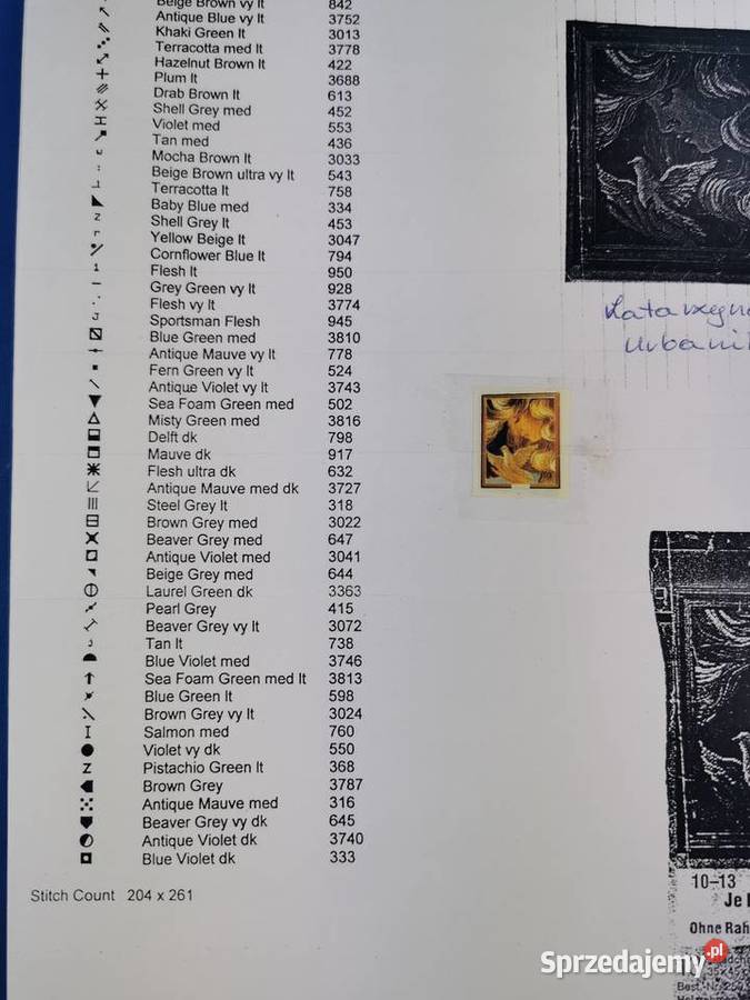 Wzory graficzne haft krzyżykowy Wiśniowa