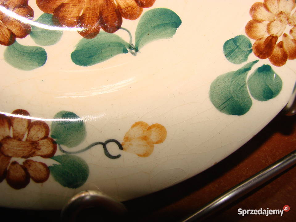 Włocławek fajansowy talerz Pruszcz Gdański