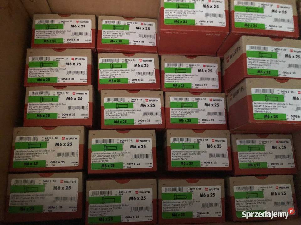 M6x25 śruba nierdzewna sześciokątna DIN 933A2 Rydułtowy