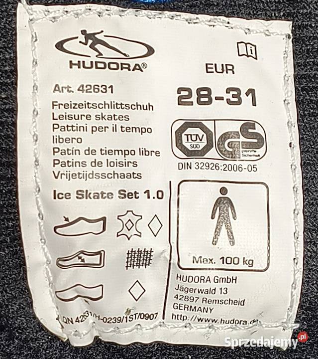 HUDORA łyżwy hokejowe regulowane rozmiar 2831 Piotrków Trybunalski sprzedam