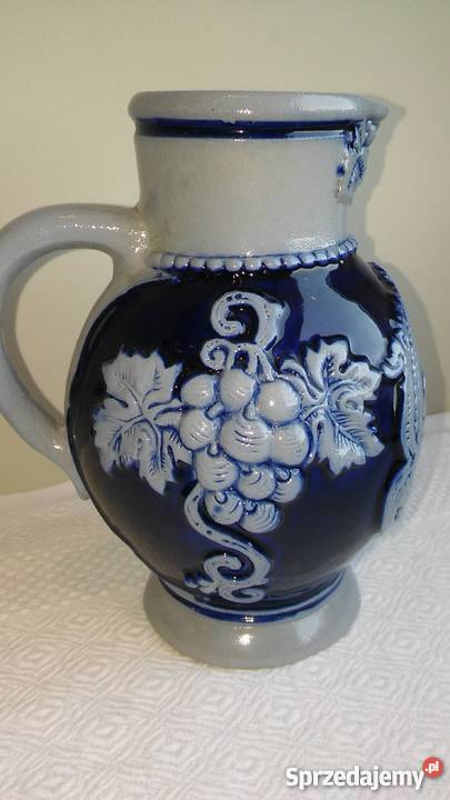 dzbanek dzban ceramiczny poniemiecki kobalt