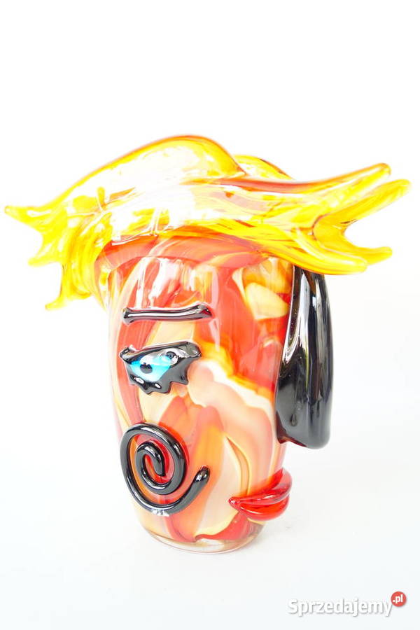 Figurka Murano style WAZON twarz design wielkopolskie Gizałki sprzedam