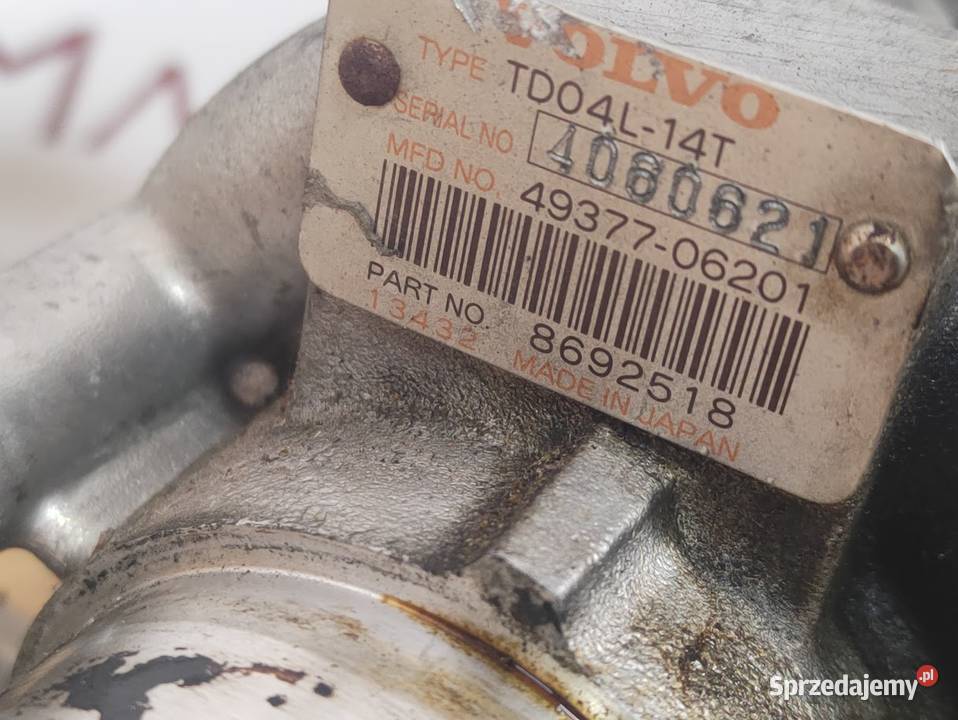 Turbo Turbina Turbosprężarka Volvo XC90 I