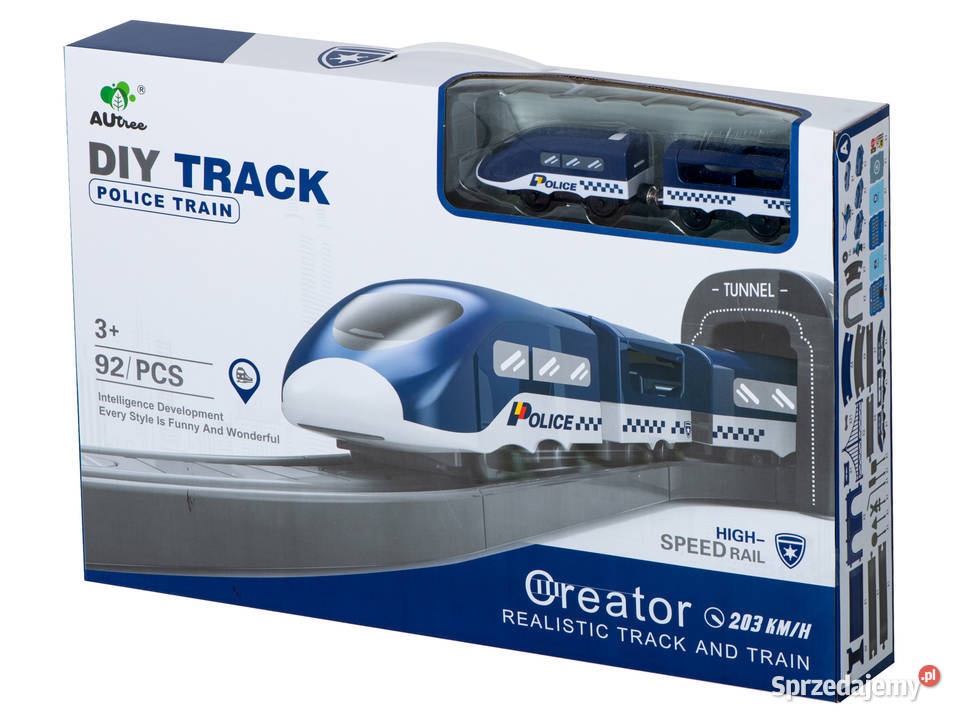 KOLEJKA ELEKTRYCZNA POCIĄG POLICJA AUTKA 92 Bielsk Podlaski