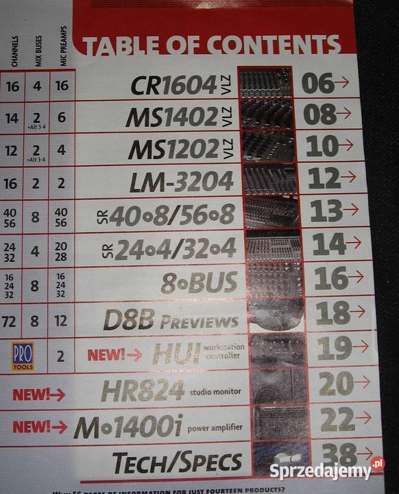 MACKIE Spring 1998 Analog Products and Sprzęt estradowy, studyjny i DJ-ski Kępice