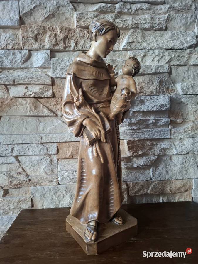 Rzeźba z drewna ŚwAntoni Patron Zagubionych i Rękodzieło Lubień