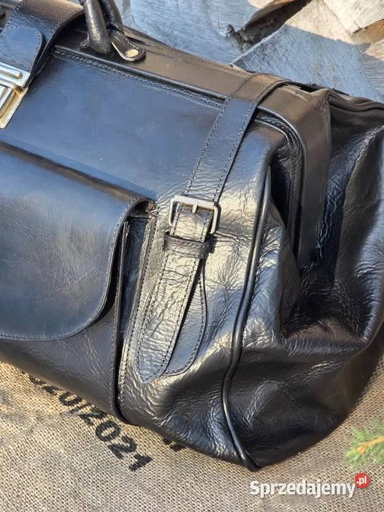 Torba Podróżna Vintage Lata 19601970 Gruba Skóra Warszawa