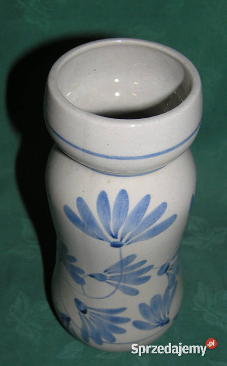 wazonik ceramiczny ręcznie mal vintage Bartków