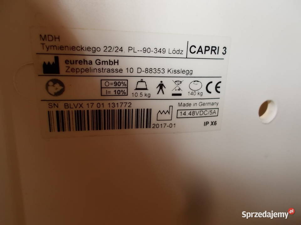 Krzesło wannowe niepełnosprawnych Capri 3 Sułkowice