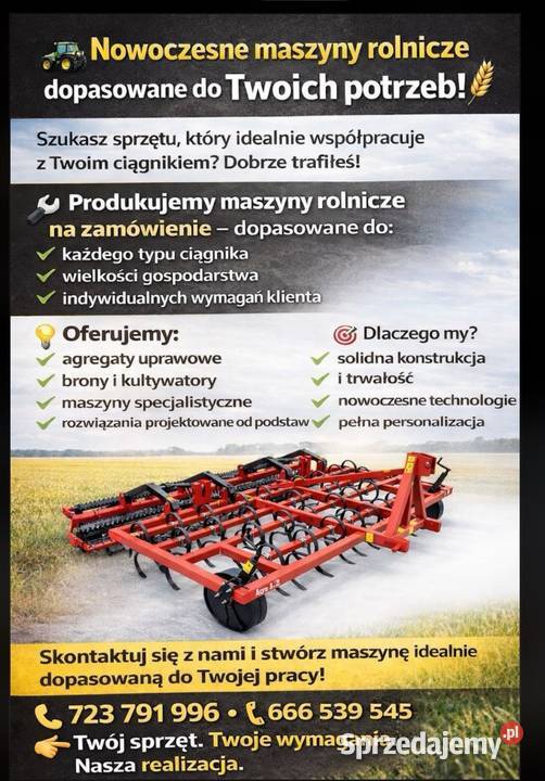 Agregaty uprawowe doprawiające brona polowa nieuszkodzony łódzkie Przedbórz