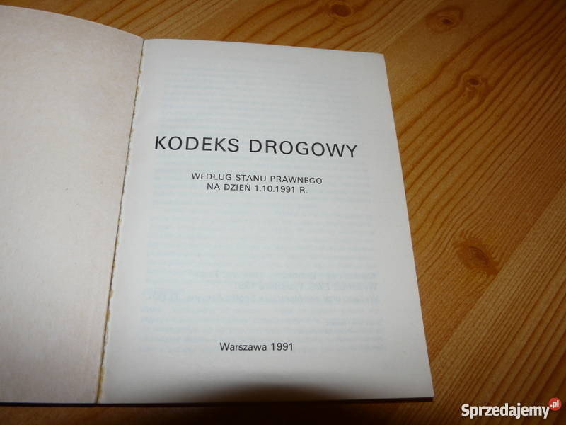 Stary kodeks drogowy Pozostałe Świebodzin