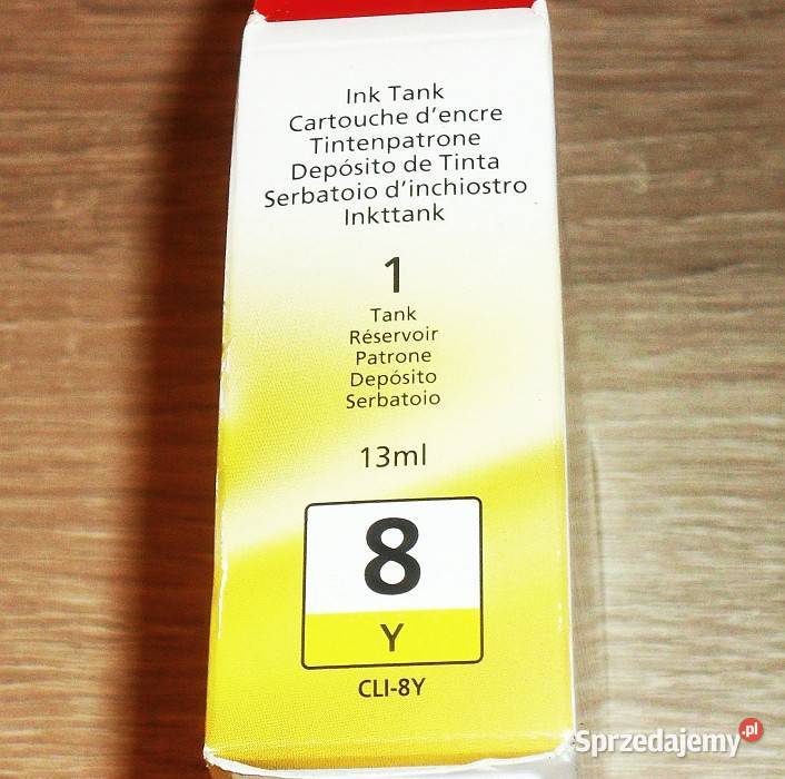 Tusz żółty Canon CLI8Y 0623B001 do drukarki śląskie Gliwice