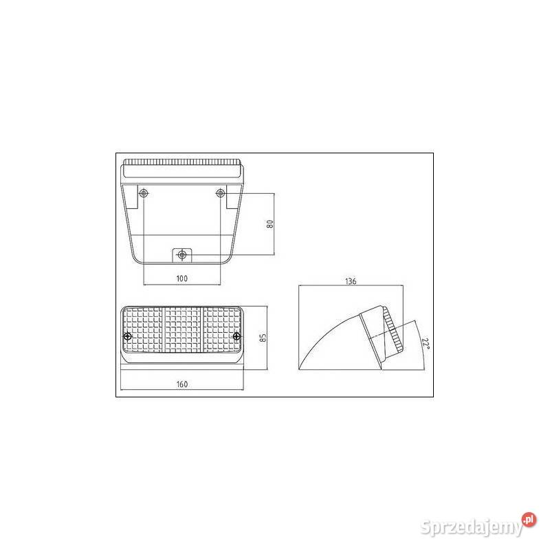 Tylne światło 3 funkcyjne na błotnik lewe 02823 Kamionna