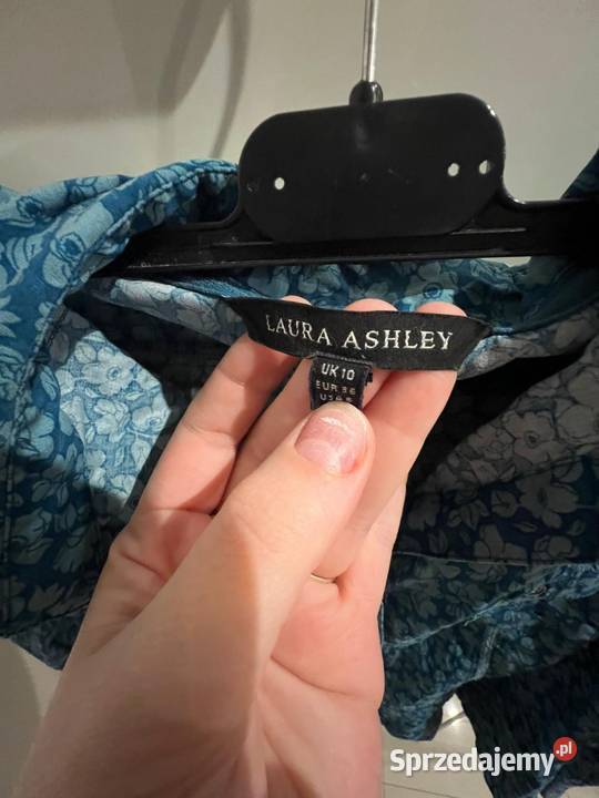 Piękna niebieska koszulka w kwiaty Laura Ashley Gdańsk