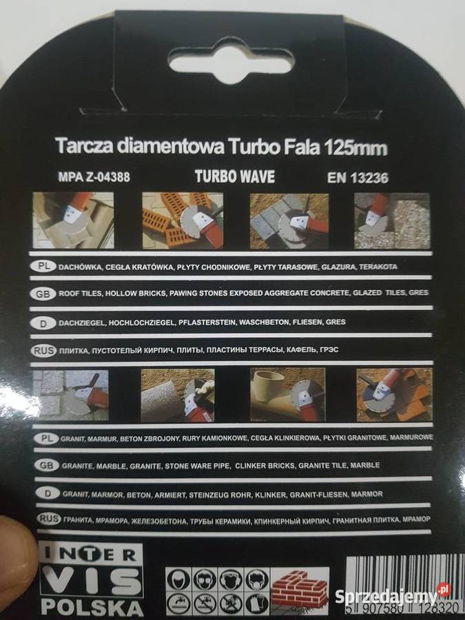 INTERVIS Tarcza diamentowa Turbo Fala 125mm sprzedam