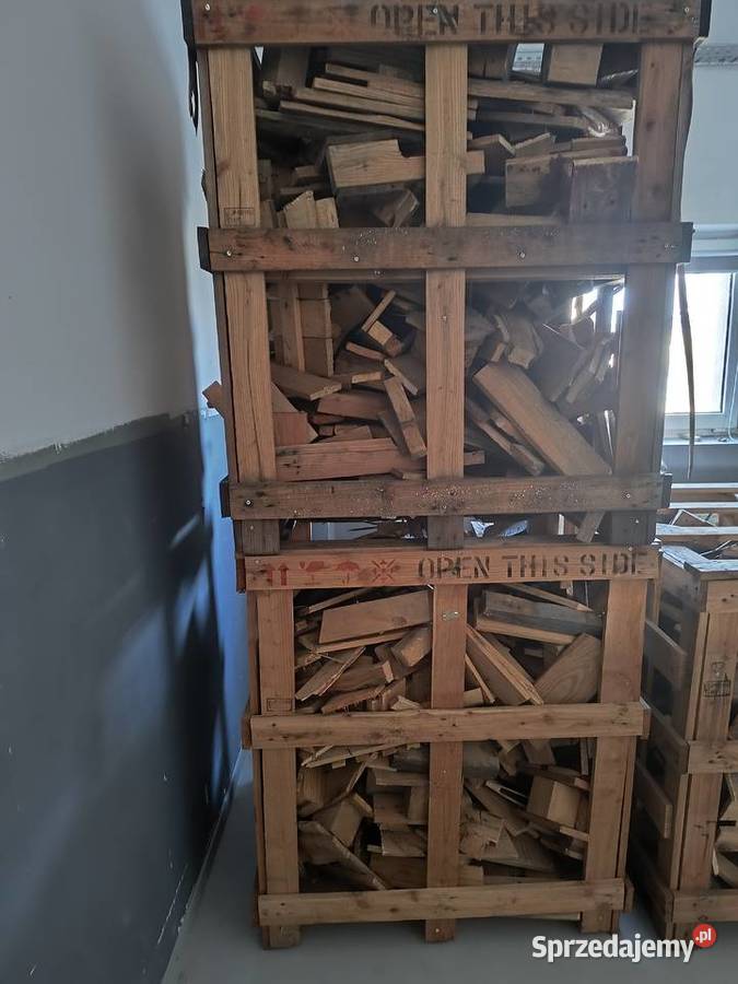 Drewno opałowe pocięte palety skrzynie Luboń